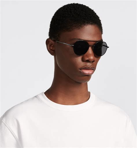 DiorBlackSuit R6U Silver Mirrored Pantos Sunglasses 